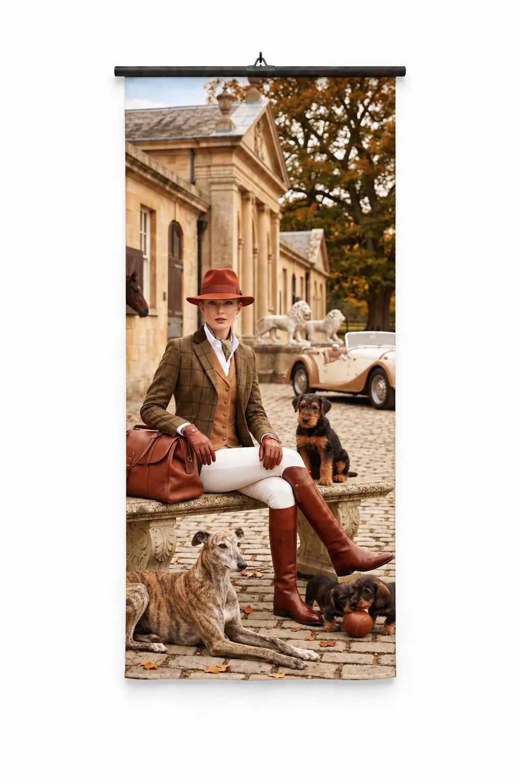 Banner Cavalière & dogs | 75 x 180 cm
