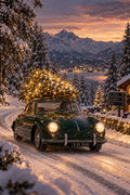 Banner Noël à la montagne | 75 x 180 cm